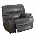 Pecos Power Reclining Chair - Leather Gel Match - Grey